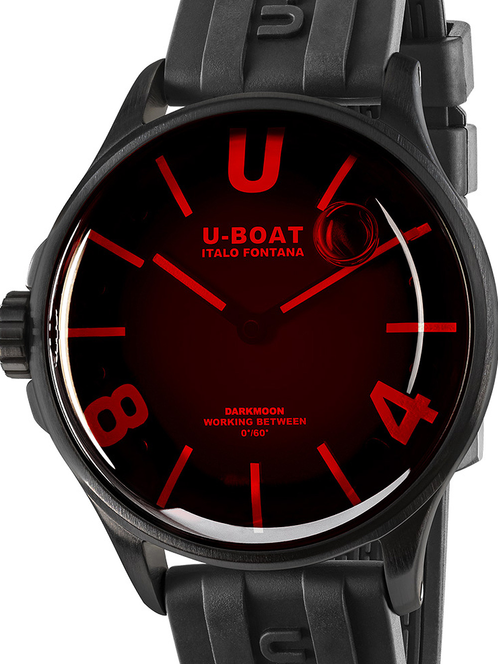 Pánské hodinky U-Boat 9306 Darkmoon Red Glass PVD