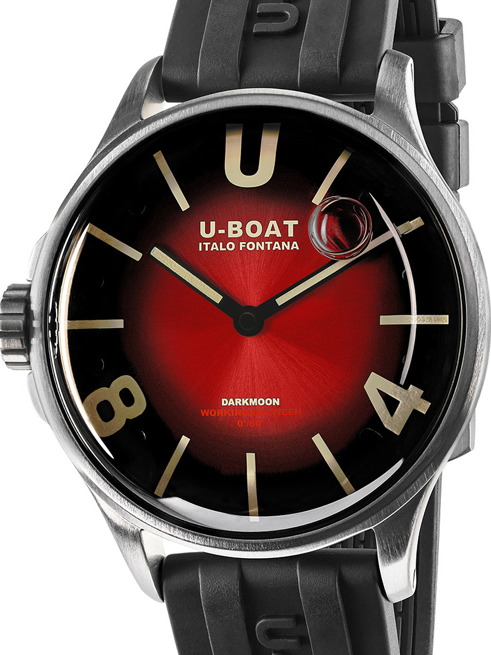 Pánské hodinky U-Boat 9500 Darkmoon Red SS Soleil