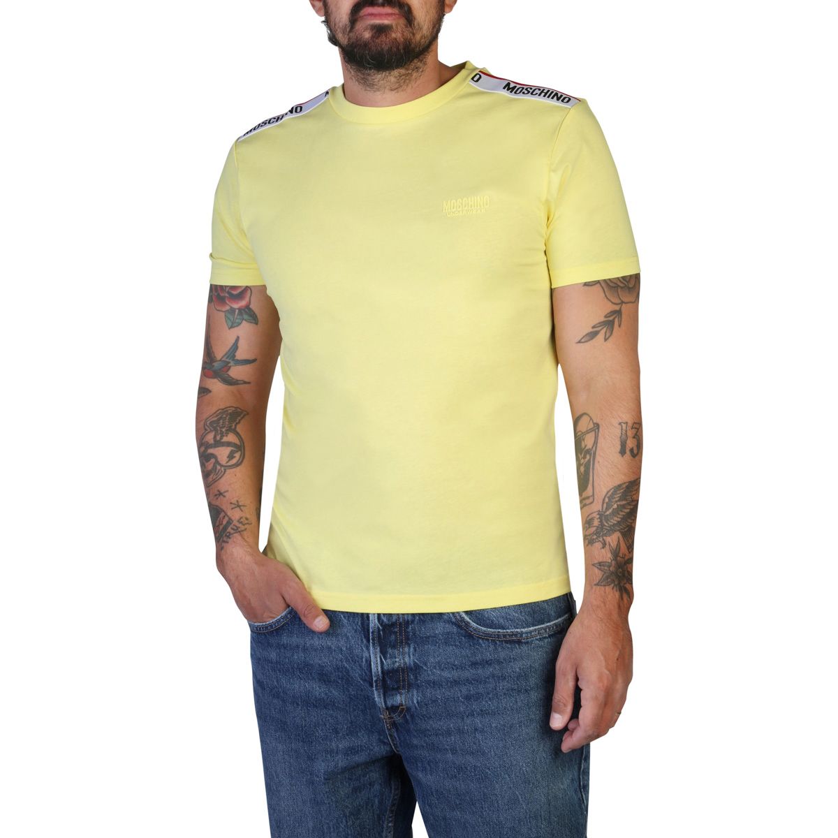 Pánské triko Moschino A0781-4305 Barva: žlutá, Velikost: M