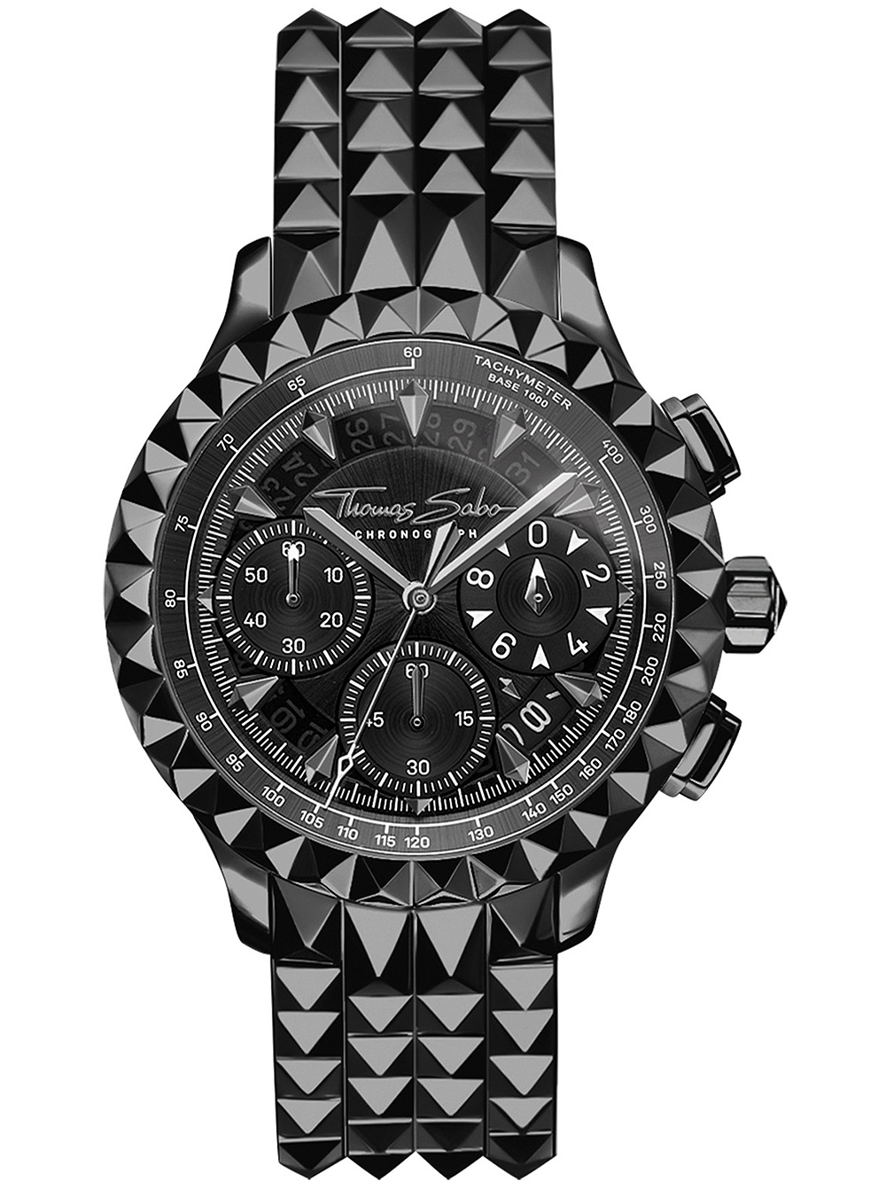 Pánské hodinky Thomas Sabo WA0359-202-203 Rebel at Heart Chronograph Mens Watch 43mm 5ATM