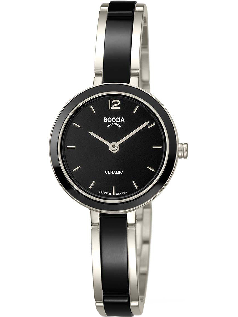 Dámské hodinky Boccia 3333-02 Ladies Watch Ceramic Titanium 29mm 5ATM