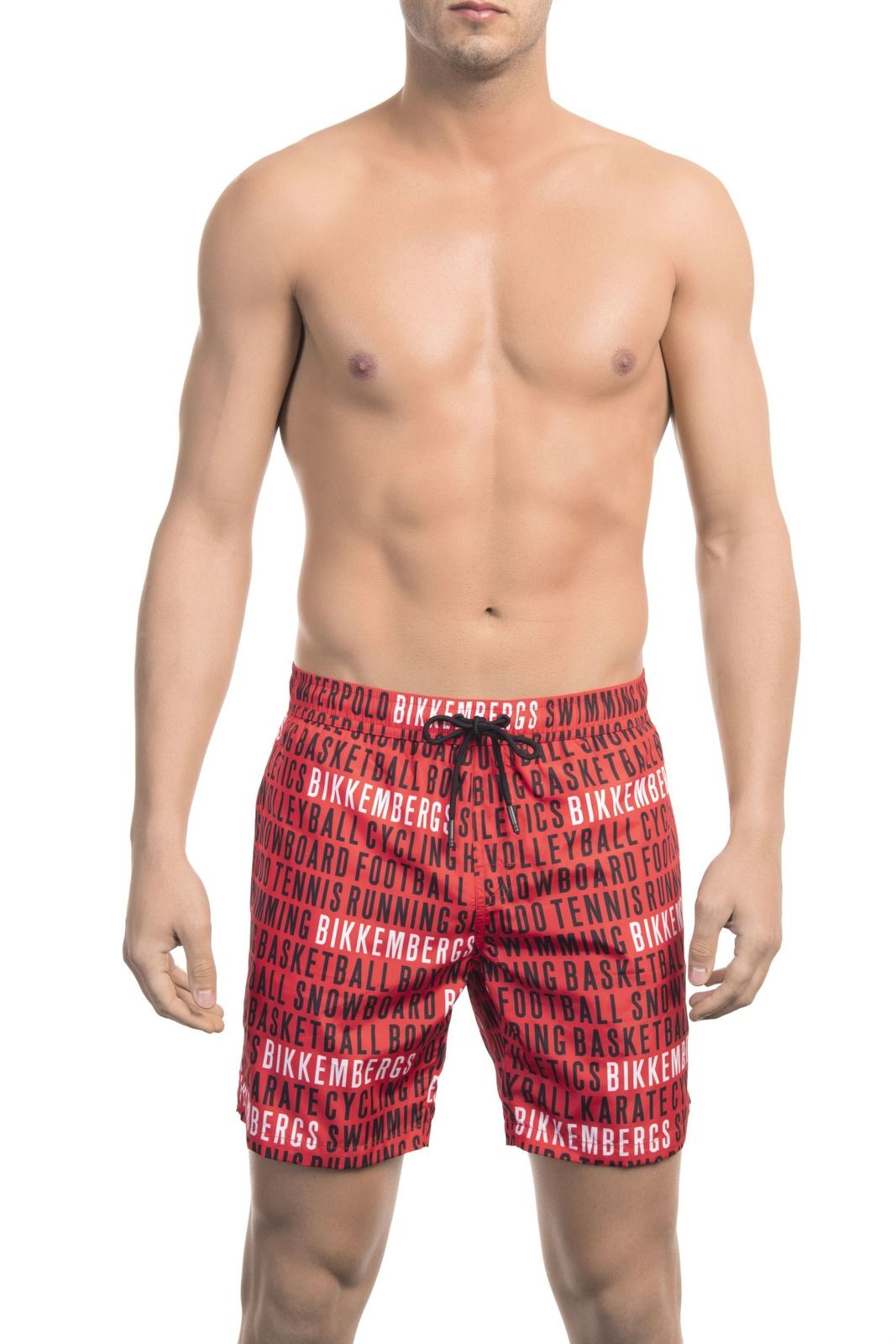 Bikkembergs Beachwear BKK1MBM17 Barva: červená, Velikost: L