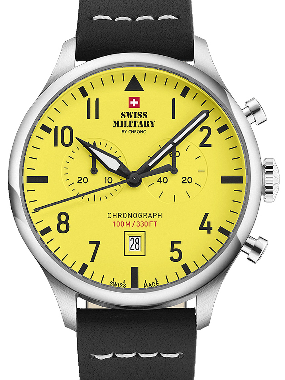 Pánské hodinky Swiss Military SM34098.10 Vintage Chronograph Mens Watch 43mm 10ATM
