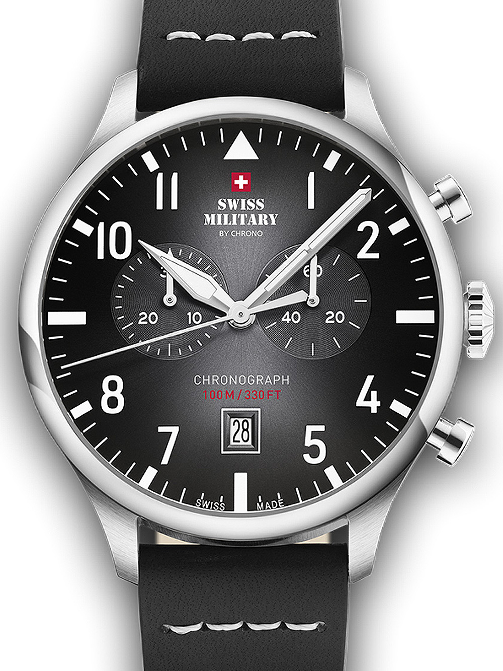Pánské hodinky Swiss Military SM34098.05 Vintage Chronograph Mens Watch 43mm 10ATM