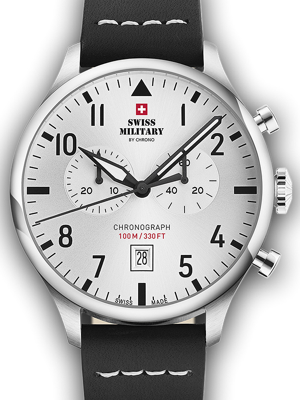Pánské hodinky Swiss Military SM34098.06 Vintage Chronograph Mens Watch 43mm 10ATM