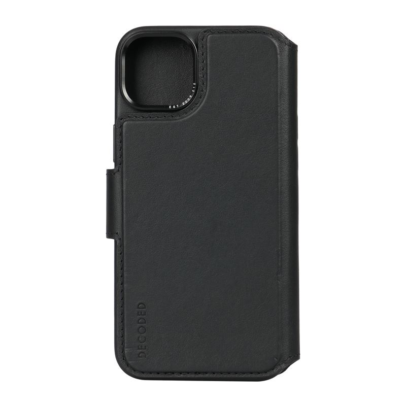 Decoded Leather Detachable Wallet, black - iPhone 15 Plus