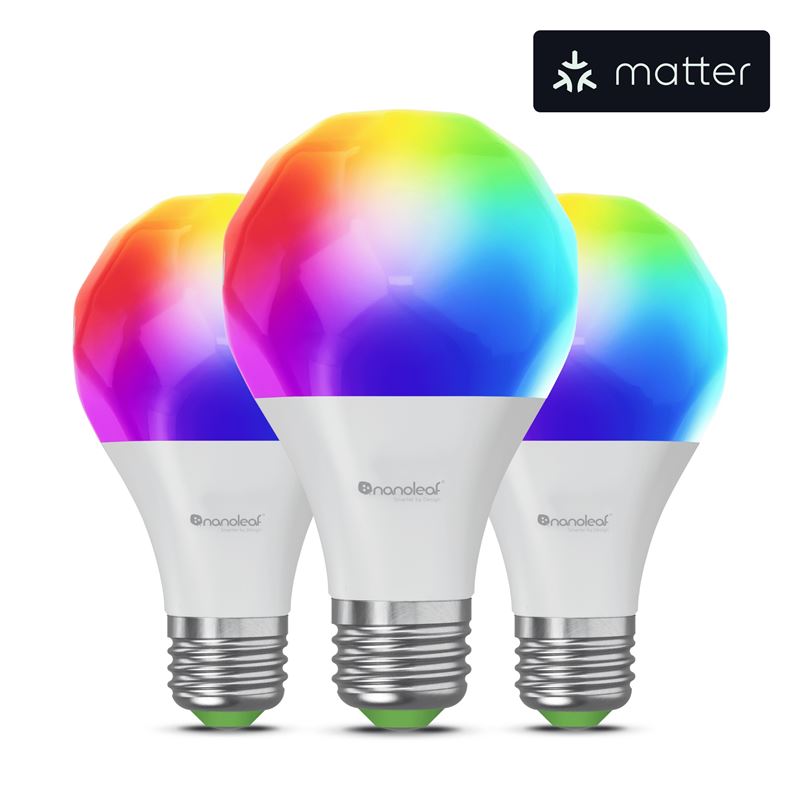 Nanoleaf Essentials Smart A60 Bulb E27, Matter 3PK