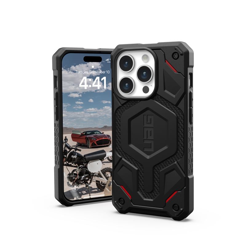 UAG Monarch Pro MagSafe, kevlar black - iPhone 15 Pro