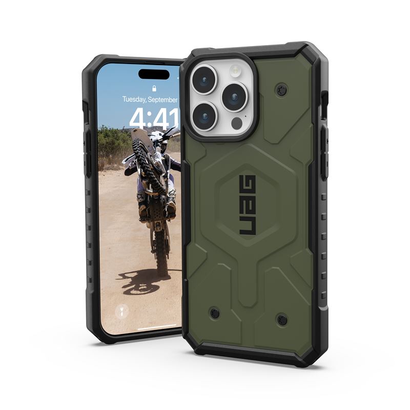 UAG Pathfinder MagSafe, olive drab - iPhone 15 Pro Max