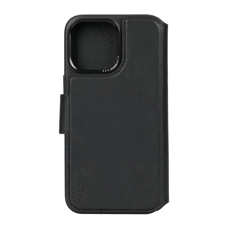 Decoded Leather Detachable Wallet, black - iPhone 15 Pro Max