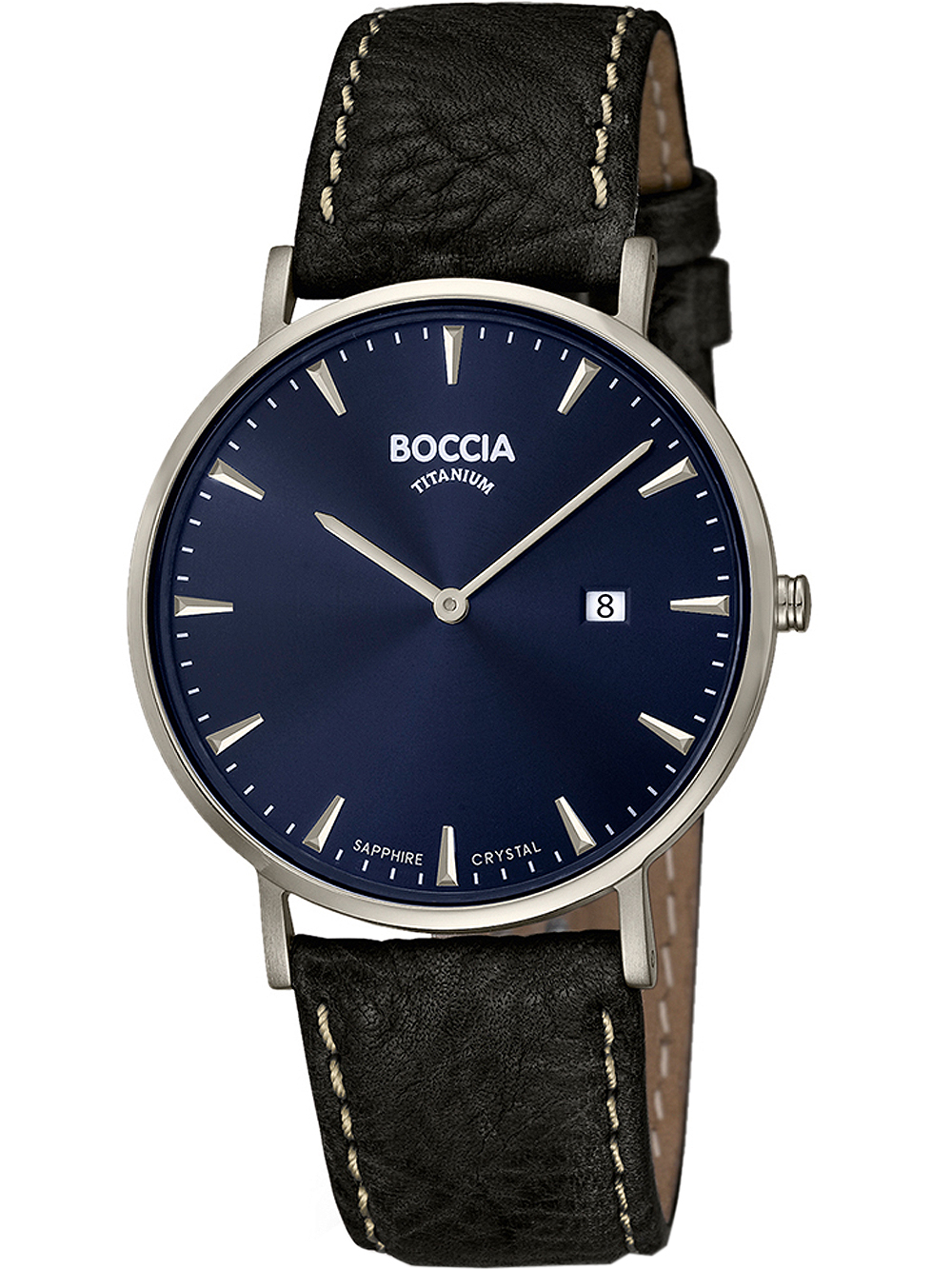 Pánské hodinky Boccia 3648-02 men`s watch titanium 39mm 3ATM