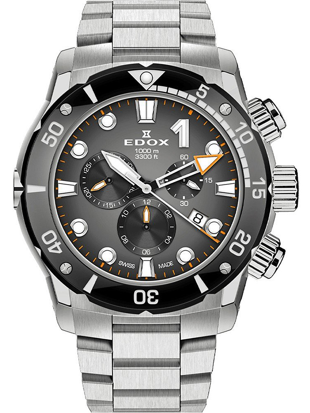 Pánské hodinky Edox 10242-TINM-GIDNO CO-1 Chronograph Mens Watch 45mm 100ATM