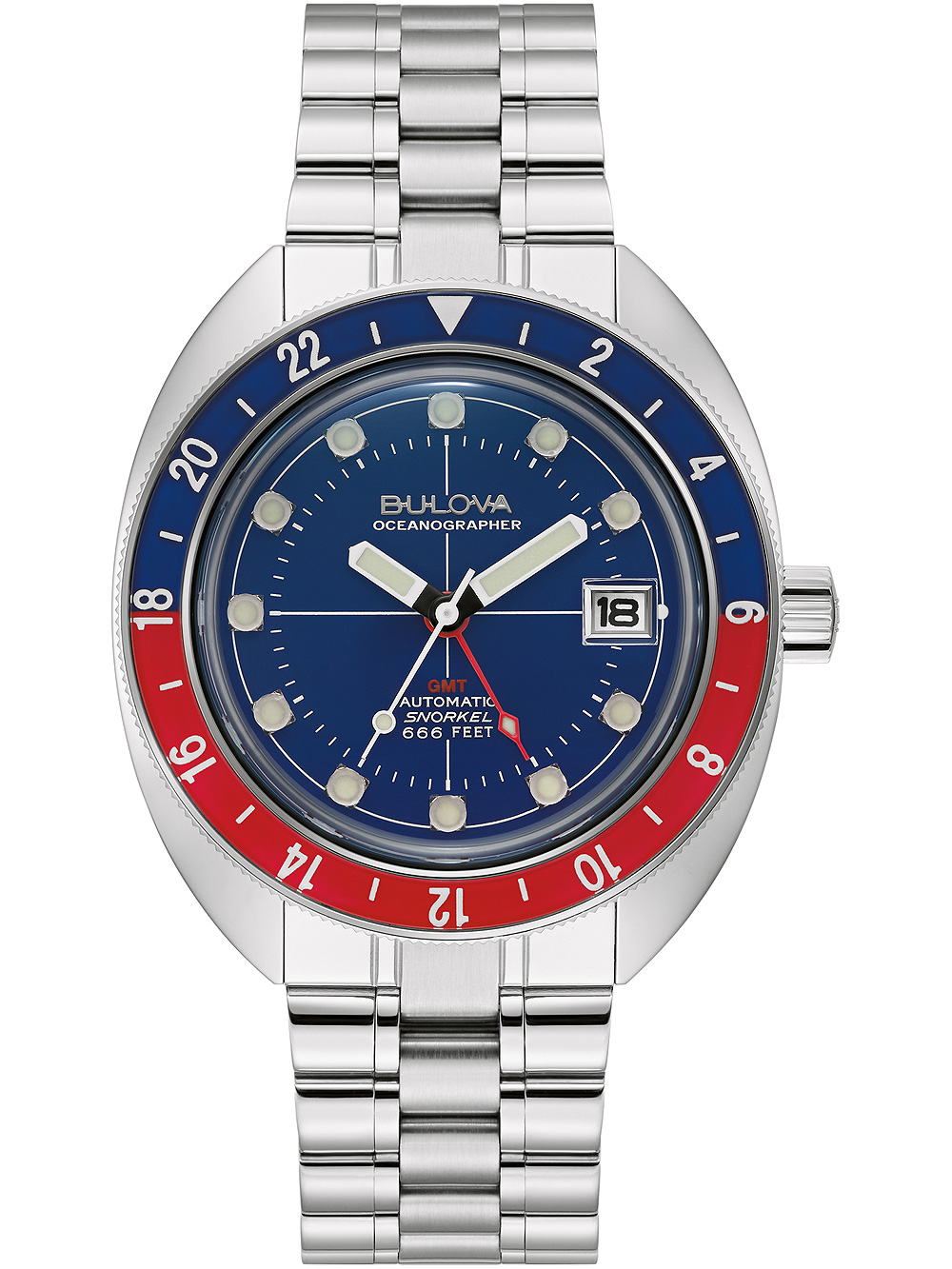 Pánské hodinky Bulova 96B405 Oceanographer Automatic Mens Watch 41mm 20ATM