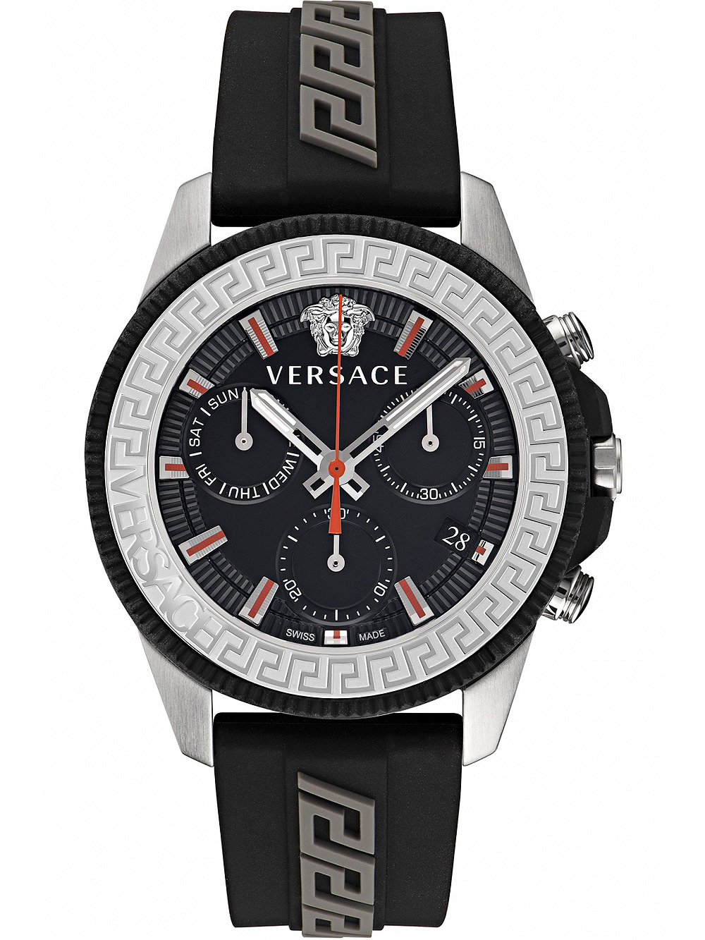 Pánské hodinky Versace VE3J00222 Greca Action Chronograph Mens Watch 45mm 5ATM