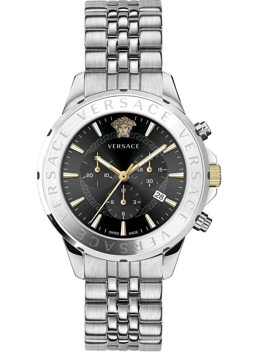 Pánské hodinky Versace VEV601523 Signature Chronograph Mens Watch 44mm 5ATM