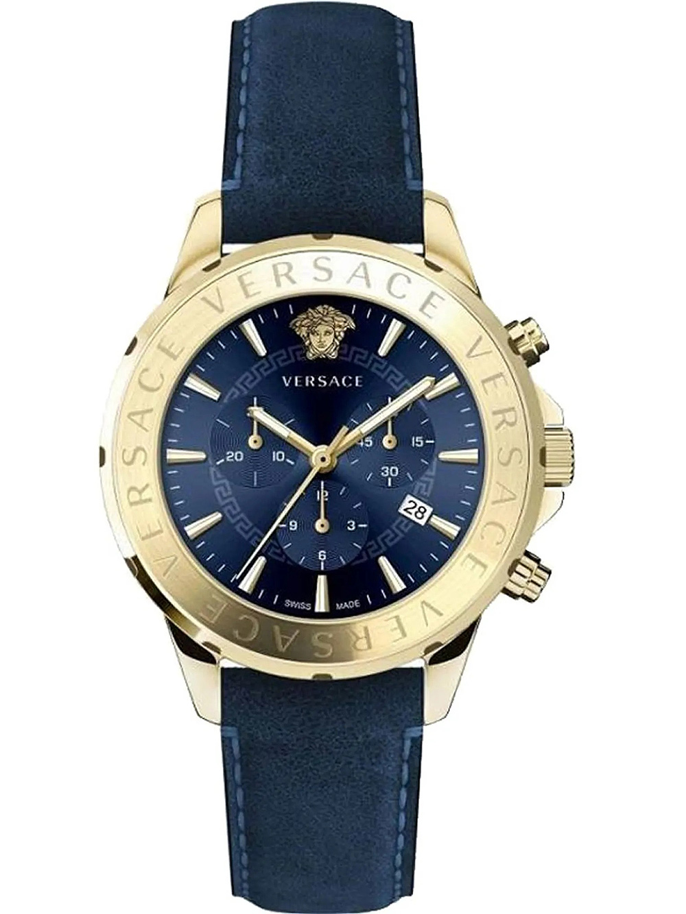 Pánské hodinky Versace VEV601423 Signature Chronograph Mens Watch 44mm 5ATM