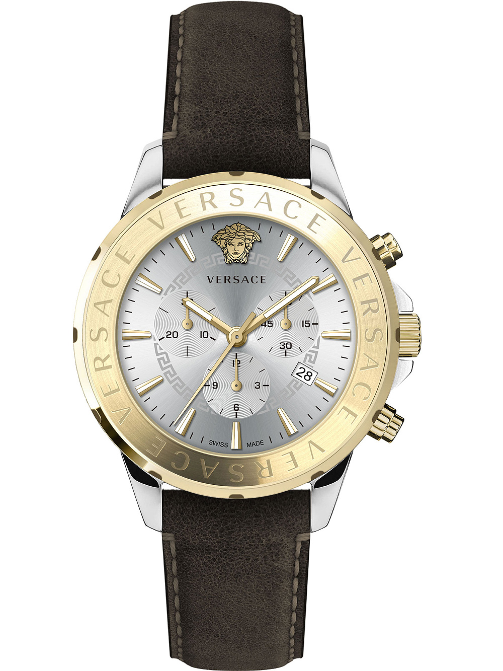 Pánské hodinky Versace VEV601323 Signature Chronograph Mens Watch 44mm 5ATM