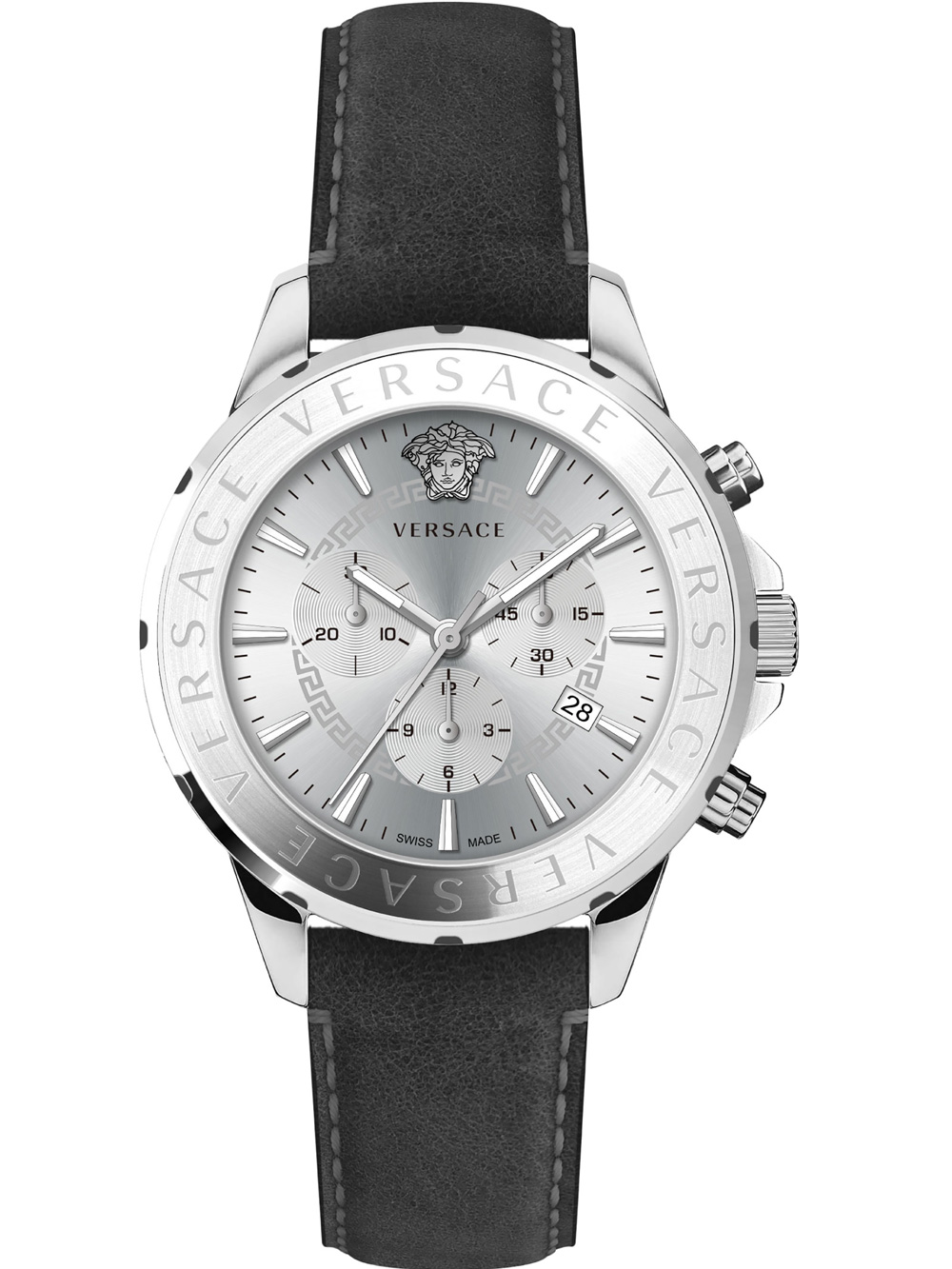 Pánské hodinky Versace VEV601223 Signature Chronograph Mens Watch 44mm 5ATM