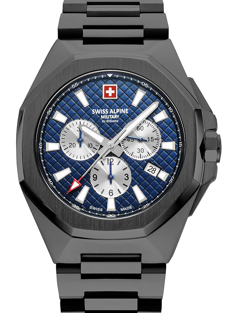 Pánské hodinky Swiss Alpine Military 7005.9175 Typhoon Chronograph Mens Watch 42mm 10ATM