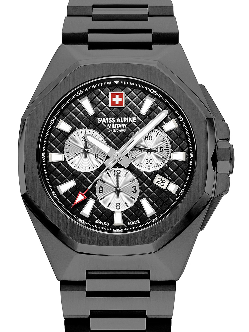 Pánské hodinky Swiss Alpine Military 7005.9177 Typhoon Chronograph Mens Watch 42mm 10ATM