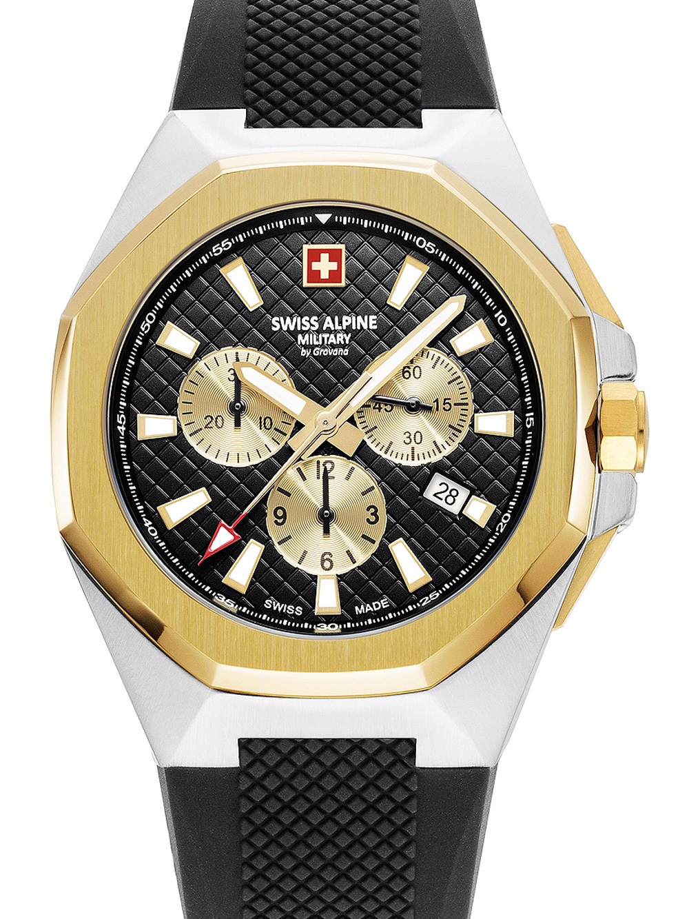 Pánské hodinky Swiss Alpine Military 7005.9847 Typhoon Chronograph Mens Watch 42mm 10ATM