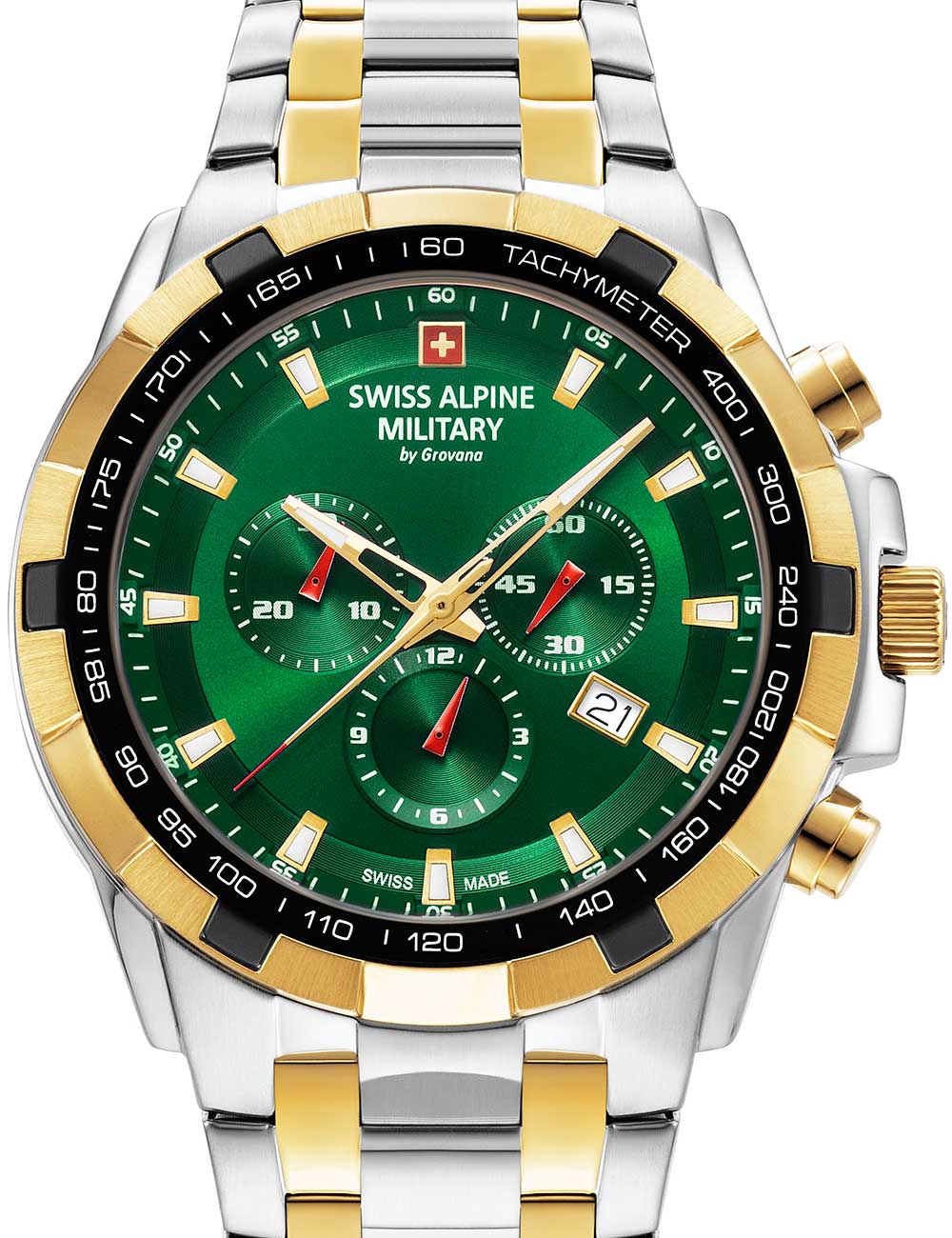 Pánské hodinky Swiss Alpine Military 7043.9144 Star Fighter Chronograph Mens Watch 47mm 10ATM