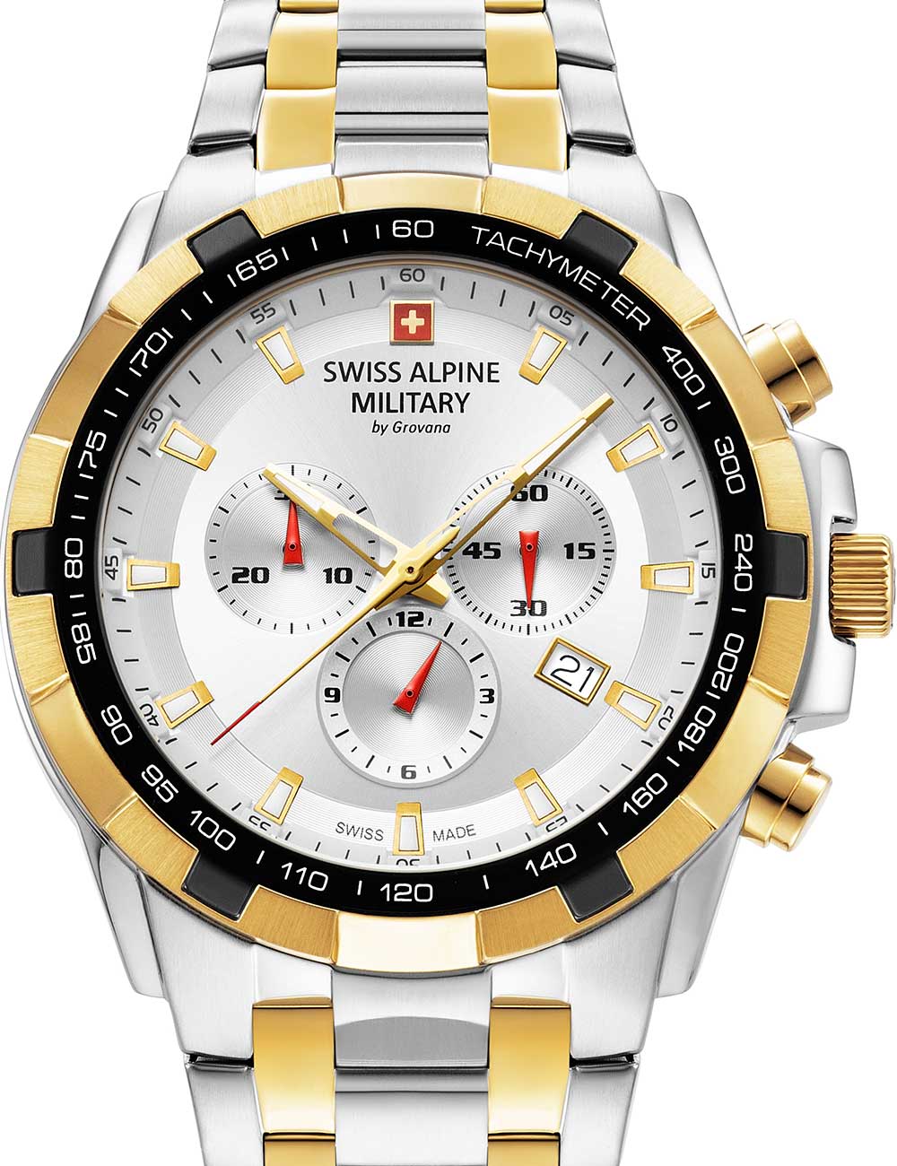 Pánské hodinky Swiss Alpine Military 7043.9142 Star Fighter Chronograph Mens Watch 47mm 10ATM