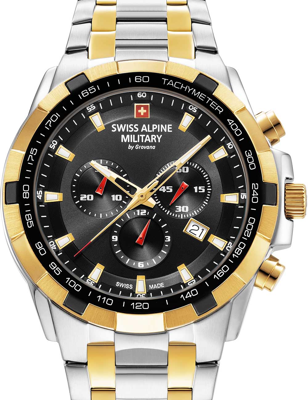 Pánské hodinky Swiss Alpine Military 7043.9147 Star Fighter Chronograph Mens Watch 47mm 10ATM