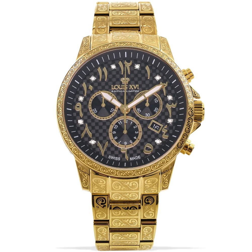 Pánské hodinky Louis XVI LXVI1094 Palais Royale Arabic Chronograph Mens Watch 43mm 10ATM