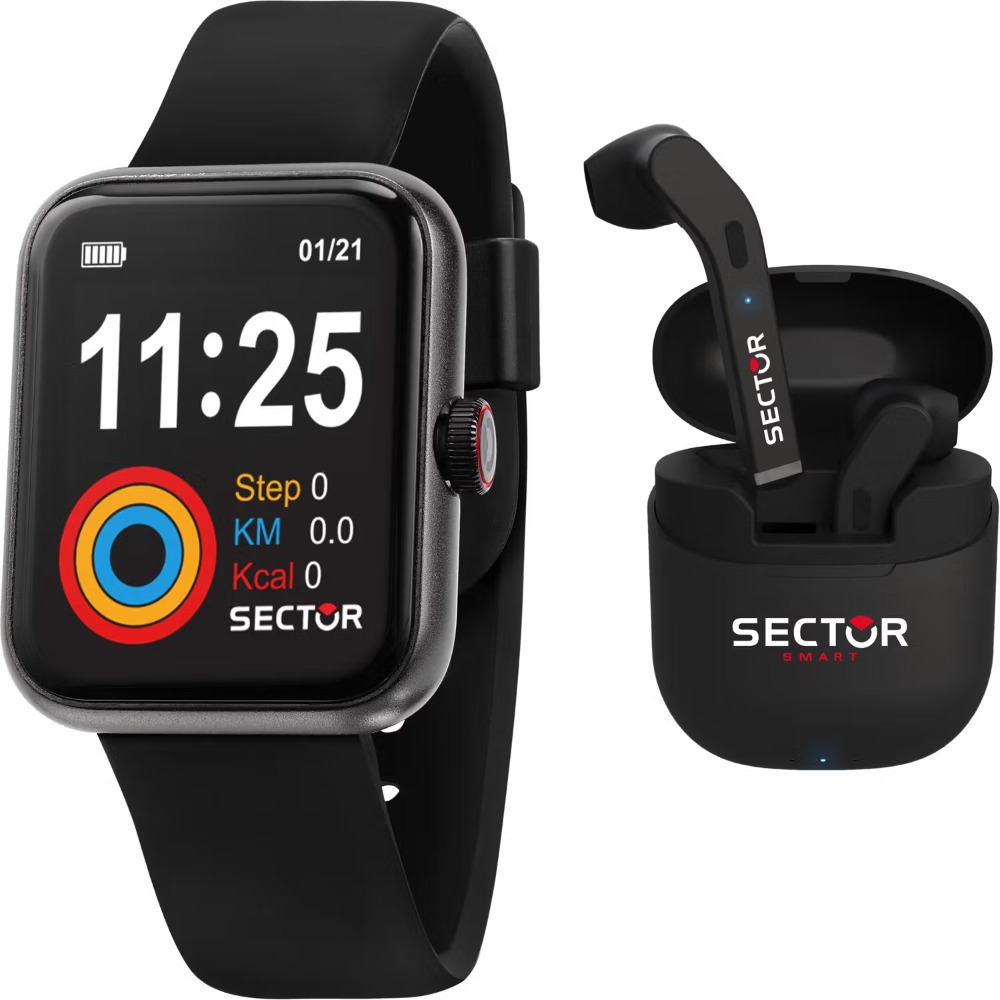 Hodinky Sector R3251282004 S-03 Unisex Watch Smartwatch Set 38mm