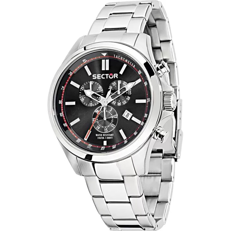Pánské hodinky Sector R3273690008 Serie 180 Chronograph Mens Watch 45mm 10ATM