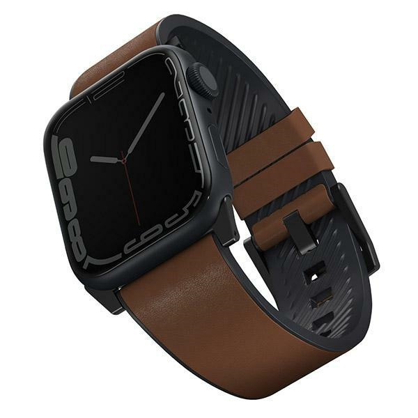 UNIQ Straden Strap Apple Watch 4/5/6/7/SE 44/45mm Leather Hybrid Strap brown