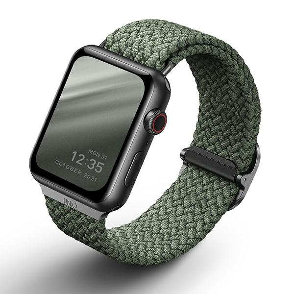 UNIQ Aspen Apple Watch 44/42mm Braided cypress green