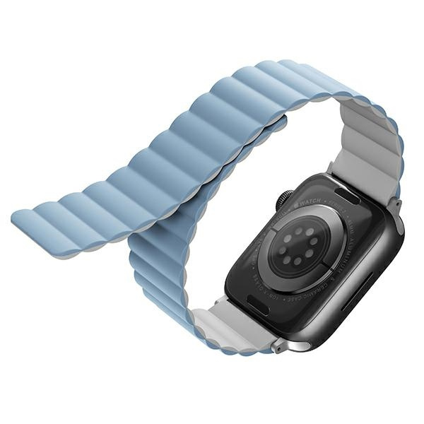 UNIQ Revix Apple Watch 4/5/6/7/SE/8/9/Ultra 44/45/49mm Reversible Magnetic white-blue