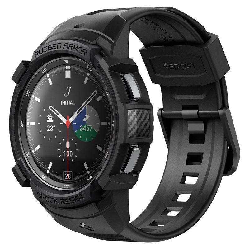 Spigen Rugged Armor Pro, black - Samsung Galaxy Watch 4 Classic (46mm)