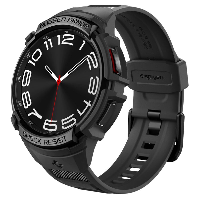 Spigen Rugged Armor Pro, black - Samsung Galaxy Watch6 Classic 43mm