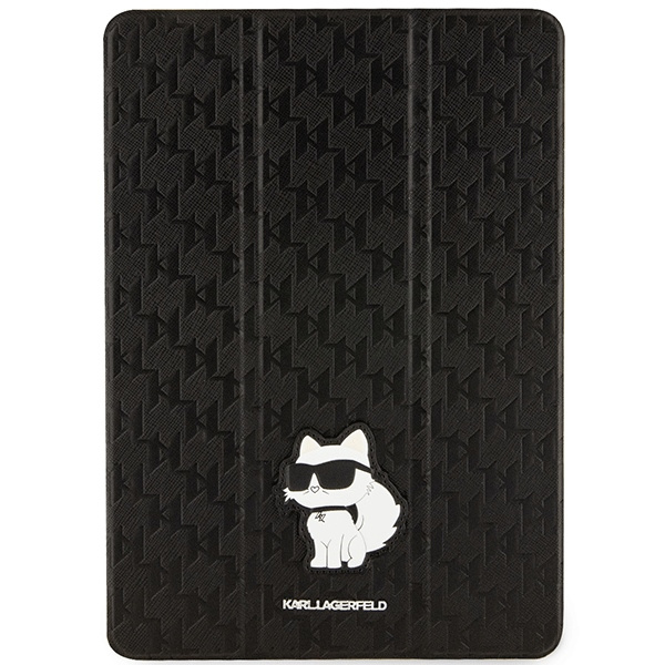 Karl Lagerfeld KLFC10SAKHPCK Apple iPad 10.2 2019/2020/2021 (7, 8, 9 gen) black Saffiano Monogram Choupette Magnet Allover