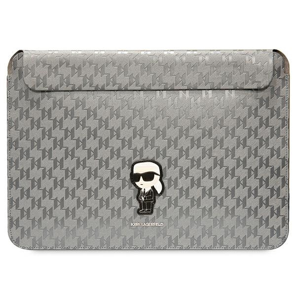 Karl Lagerfeld Sleeve KLCS14SAKHPKG 14" silver Saffiano Monogram Ikonik