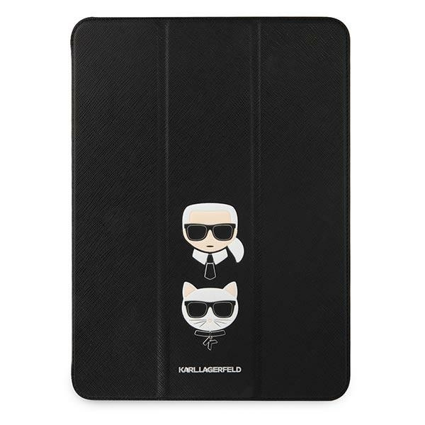 Karl Lagerfeld KLFC11OKCK Apple iPad Pro 11 2021 3 Gen Book Cover black Saffiano Karl&Choupette