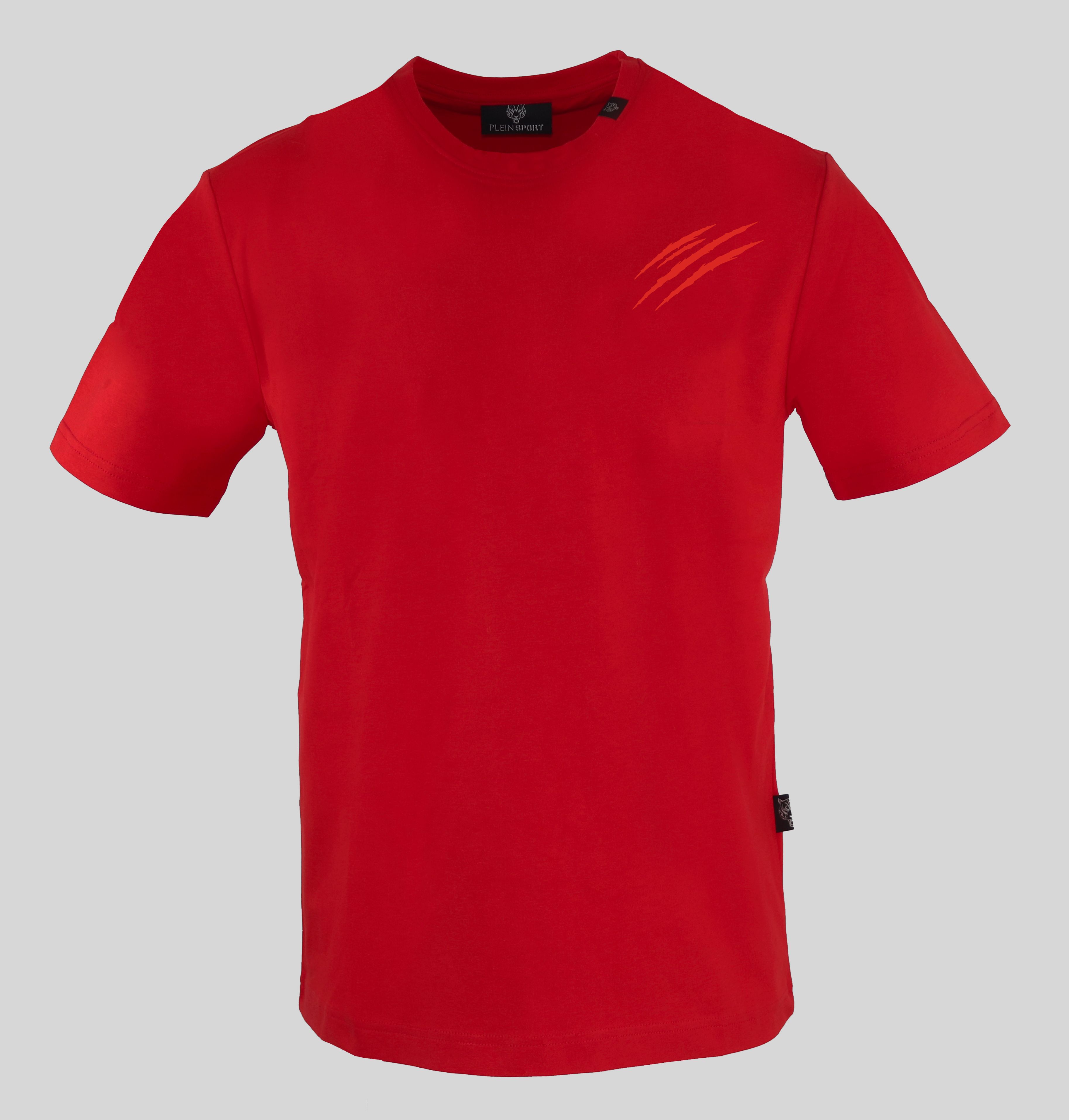 Pánské triko Plein Sport TIPS408 Barva: červená, Velikost: S