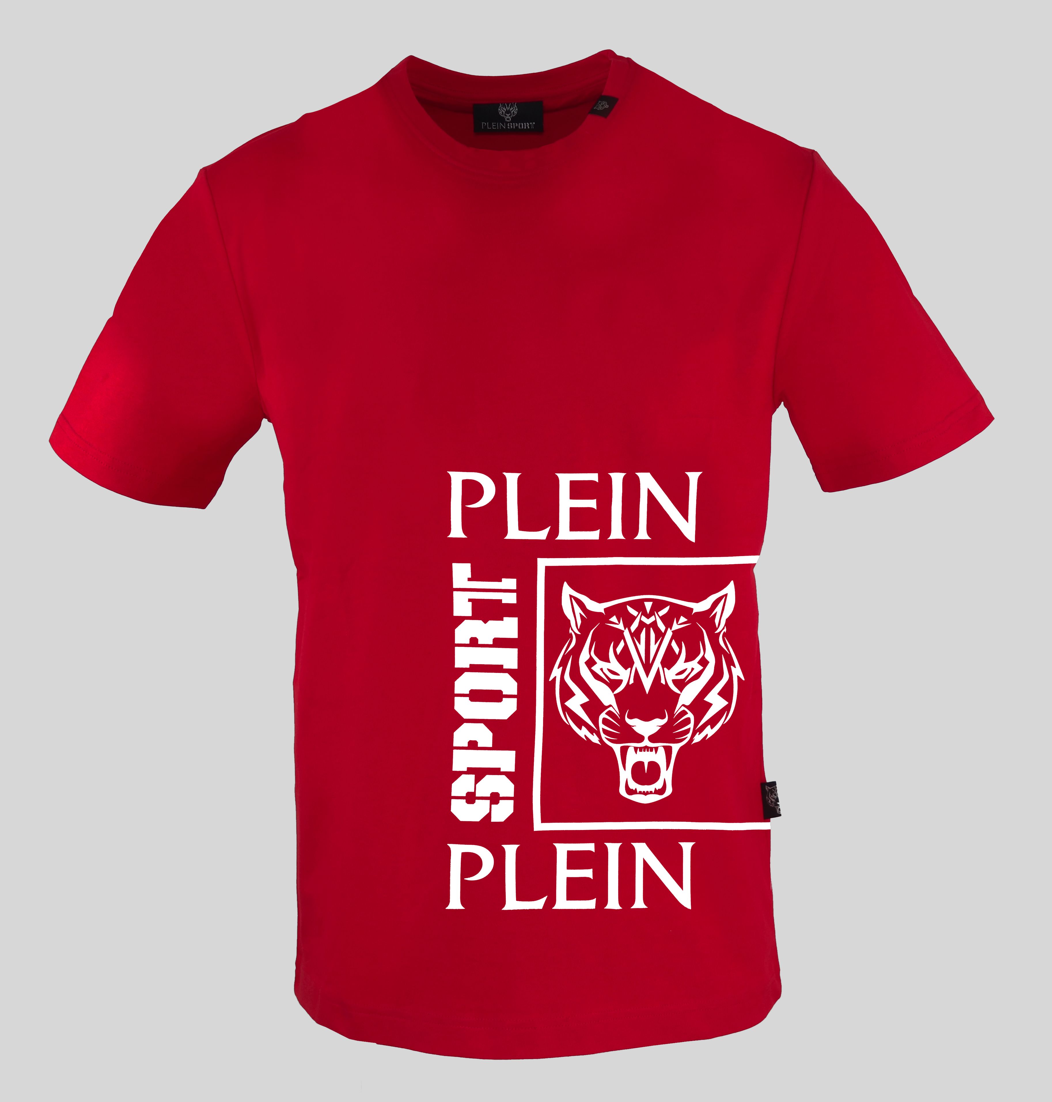 Pánské triko Plein Sport TIPS406 Barva: červená, Velikost: S