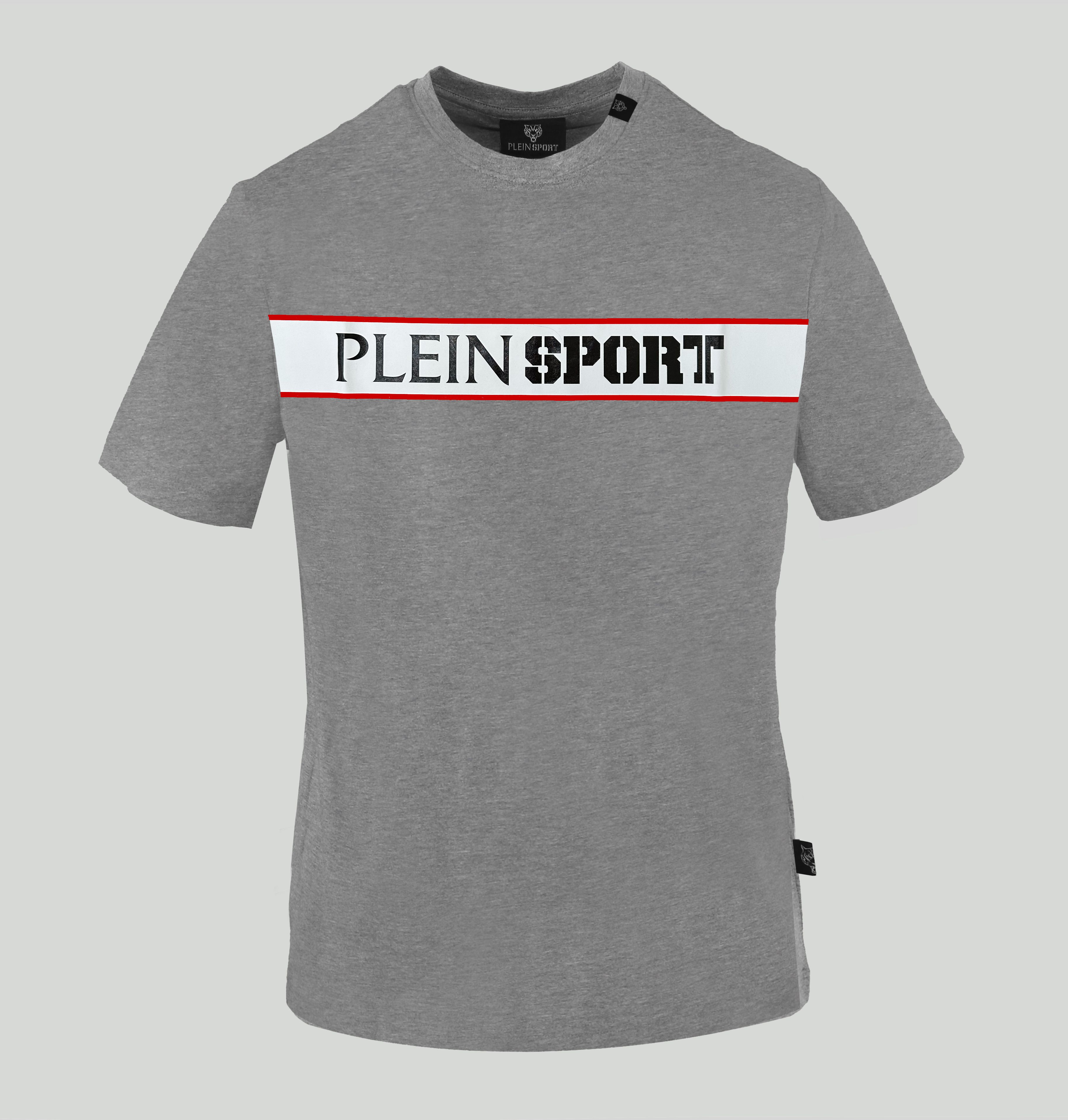 Pánské triko Plein Sport TIPS405 Barva: Šedá, Velikost: XL