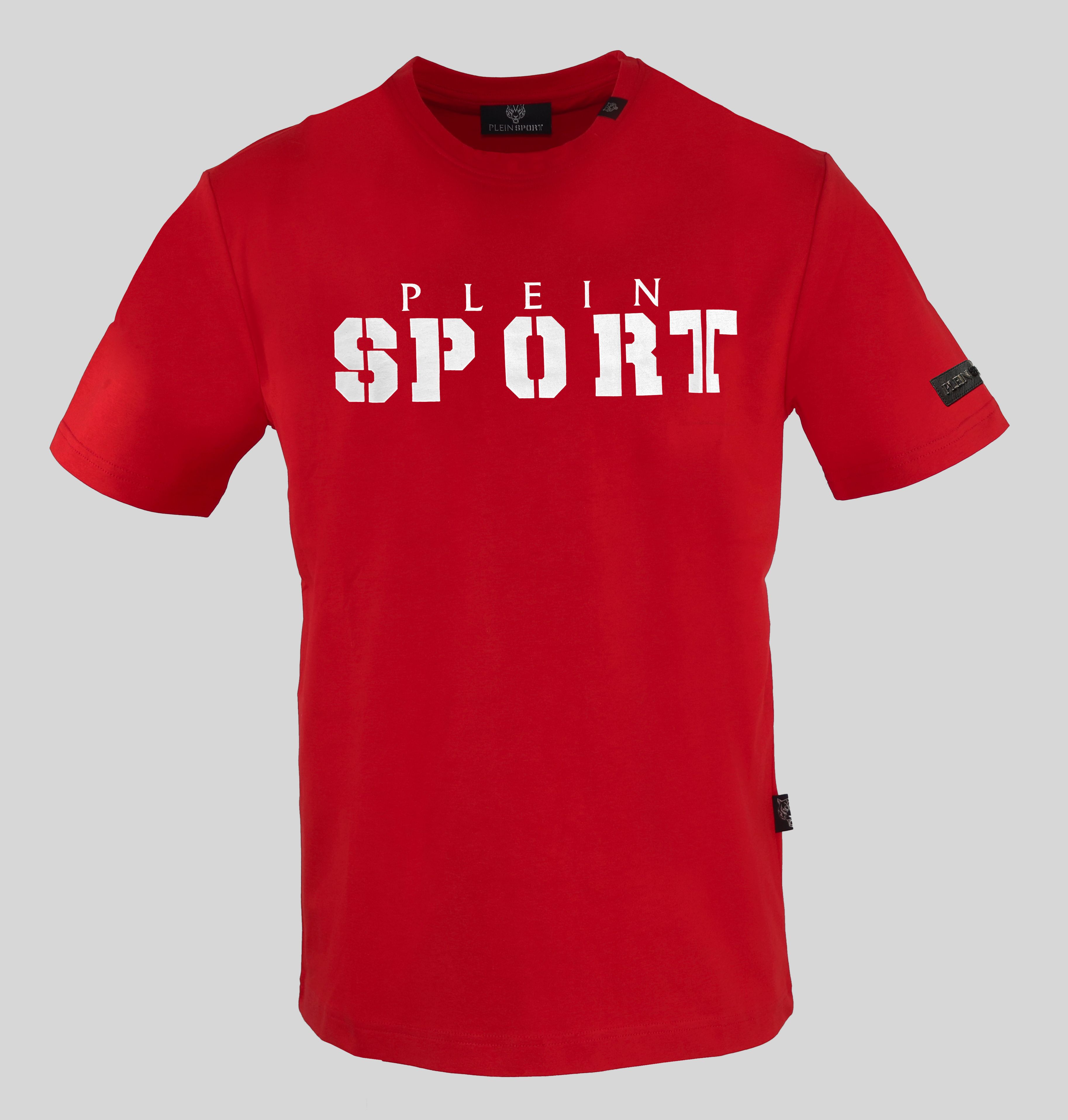 Pánské triko Plein Sport TIPS400 Barva: červená, Velikost: XL