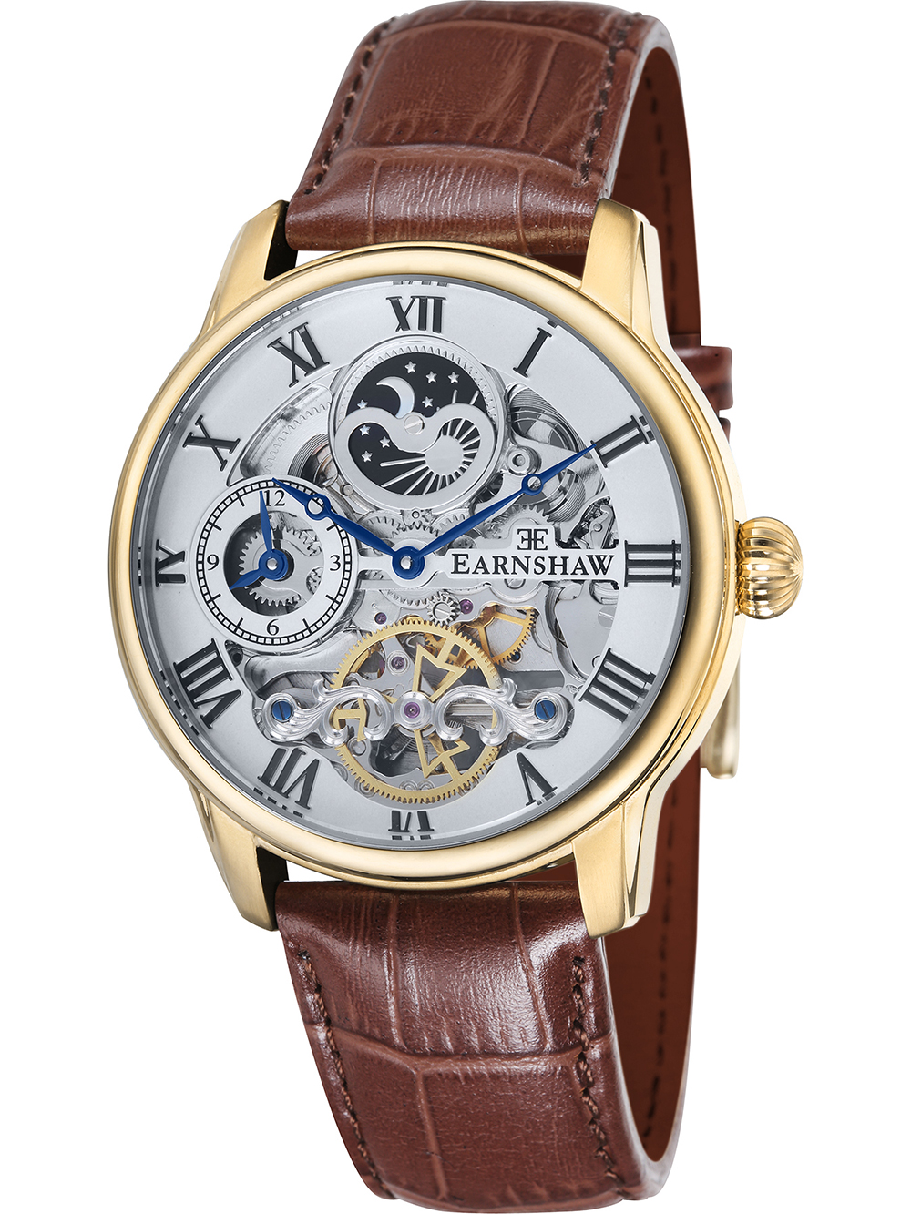 Pánské hodinky Thomas Earnshaw ES-8006-02 Mens Watch Longitude Automatic 44mm 5ATM