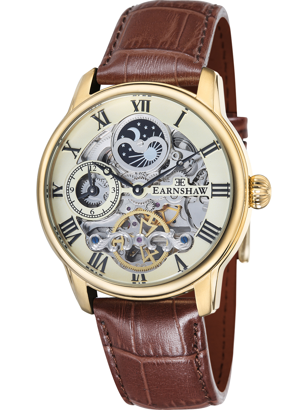 Pánské hodinky Thomas Earnshaw ES-8006-06 Mens Watch Longitude Automatic 44mm 5ATM