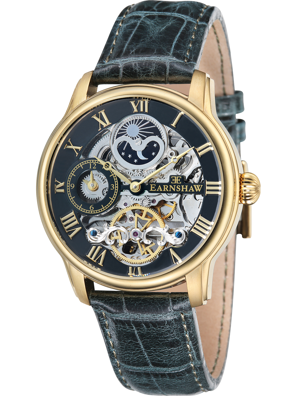 Pánské hodinky Thomas Earnshaw ES-8006-09 Mens Watch Longitude Automatic 44mm 5ATM