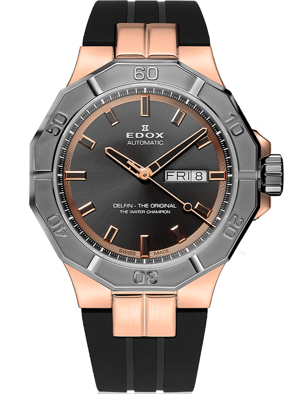 Pánské hodinky Edox 88008-37RGCA-GIR Delfin Day-Date