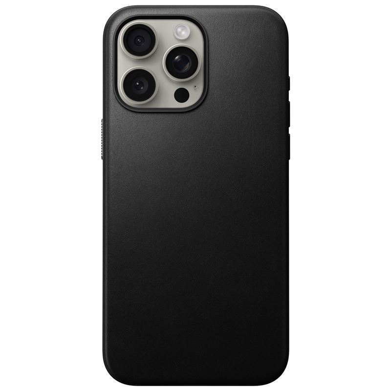 Nomad Modern Leather Case, black - iPhone 15 Pro Max