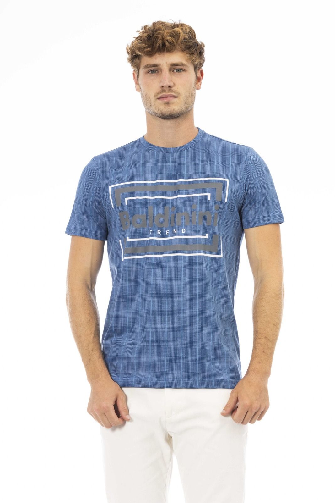Pánské triko Baldinini Trend TSU543_COMO Barva: Modrá, Velikost: XXL