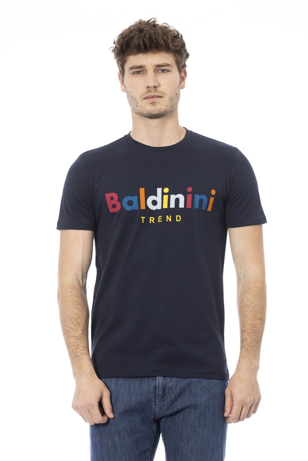 Pánské triko Baldinini Trend TRU542_COMO Barva: Modrá, Velikost: XS